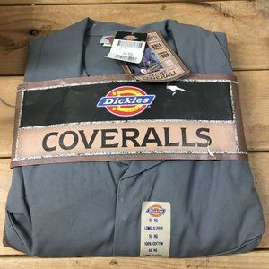 DICKIES 4870GY Long Sleeve Coveralls,Cotton,Gray, Size 50 Regular